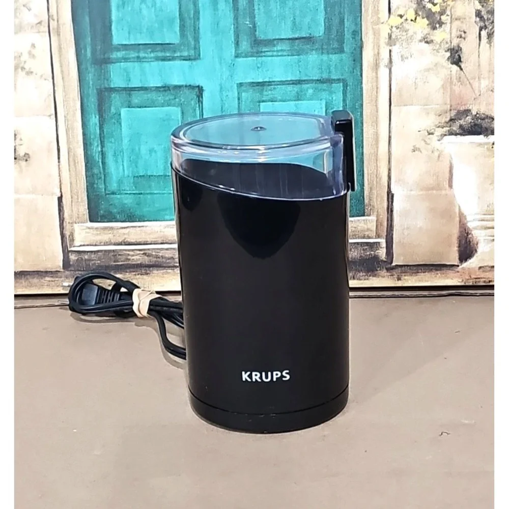 KRUPS Fast Touch Electric Coffee and Spice Grinder Stainless Steel Blades, Black